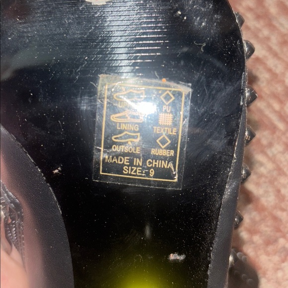 Azalea Wang studded black stiletto ankle bootie size 9 - Picture 8 of 8